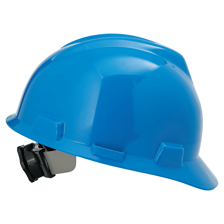 (image for) MSA V-Gard Slotted Hard Hat Cap, Fas-Trac III Suspension, Blue