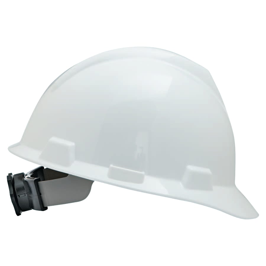 (image for) MSA V-Gard Slotted Hard Hat Cap, Fas-Trac III Suspension, White
