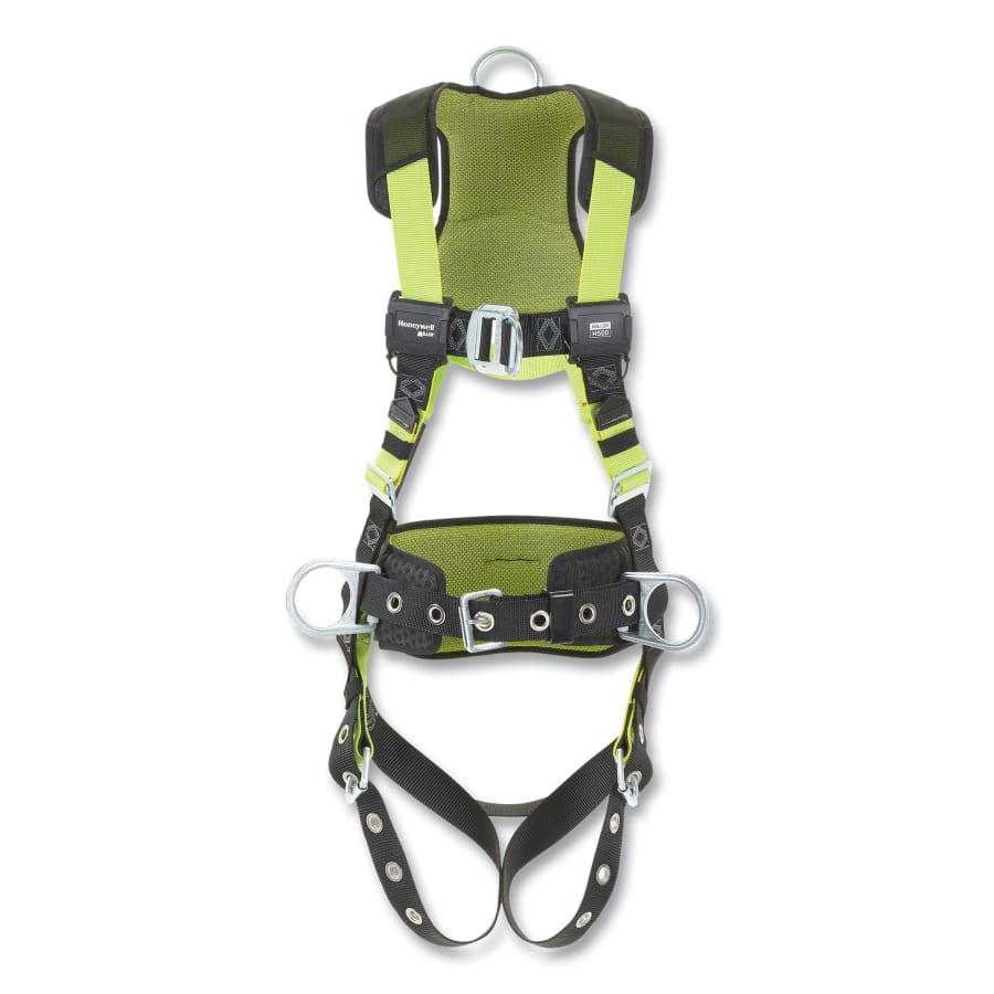 (image for) Honeywell H500 Construction Comfort Full Body Harness, Back/Side D-Rings, Univ