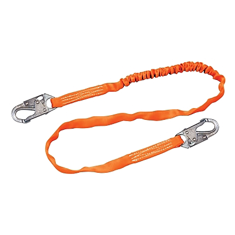 (image for) Honeywell Titan II Tubular Shock-Absorbing Lanyard, Snap Hook, 6 ft, Tagline/Carabiner, 310 lb
