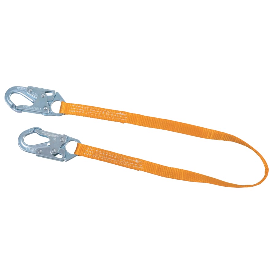 (image for) Honeywell Titan II Positioning/Restraint Web Lanyards, Lock Snap Hook, 1 Leg, Orange, 4 ft