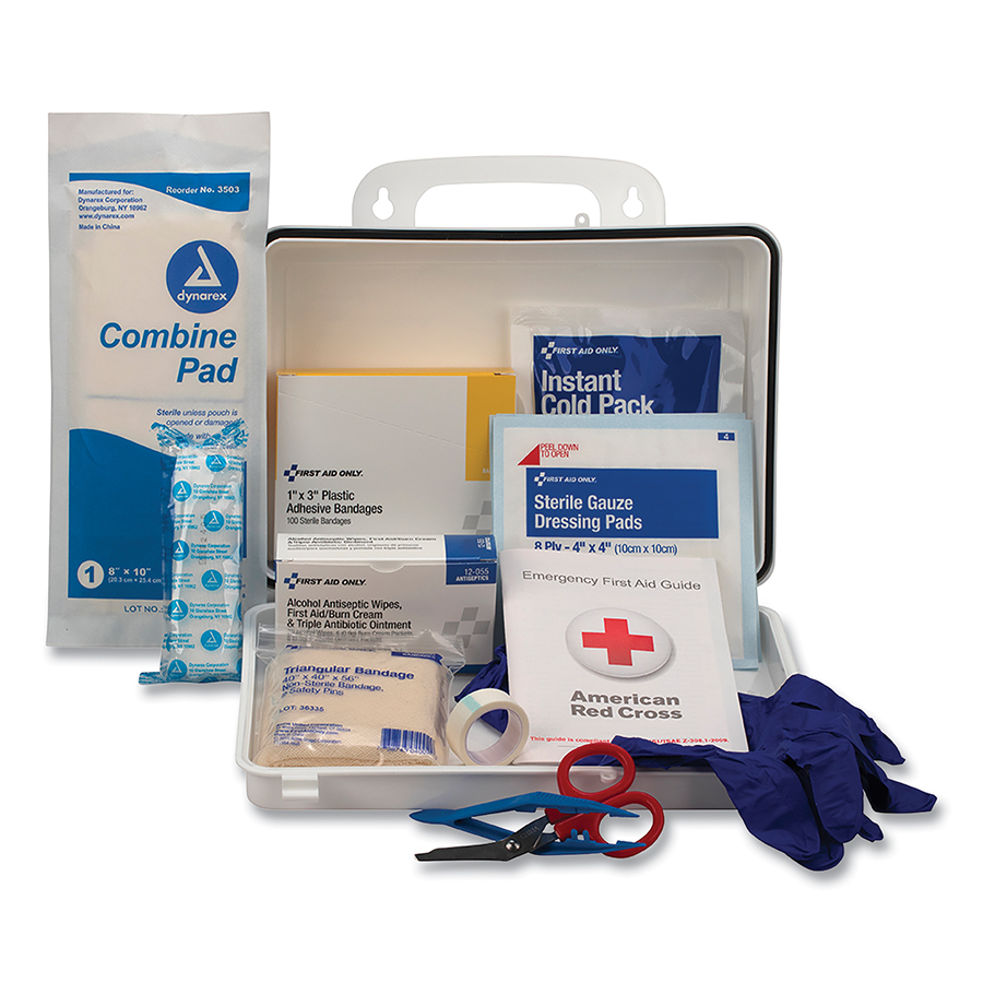 (image for) First Aid Only 25 Person Industrial First Aid Kit, Weatherproof Plastic Case, Wall Mount