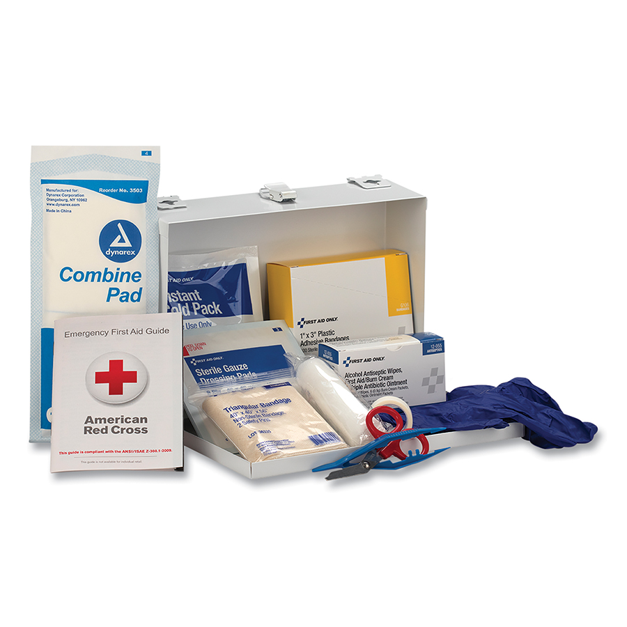 (image for) First Aid Only 25 Person Industrial First Aid Kit, Steel Case, Wall Mount