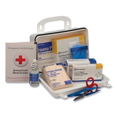 (image for) First Aid Only 10 Person ANSI Plus First Aid Kit, Weatherproof Plastic Case, Wall Mount