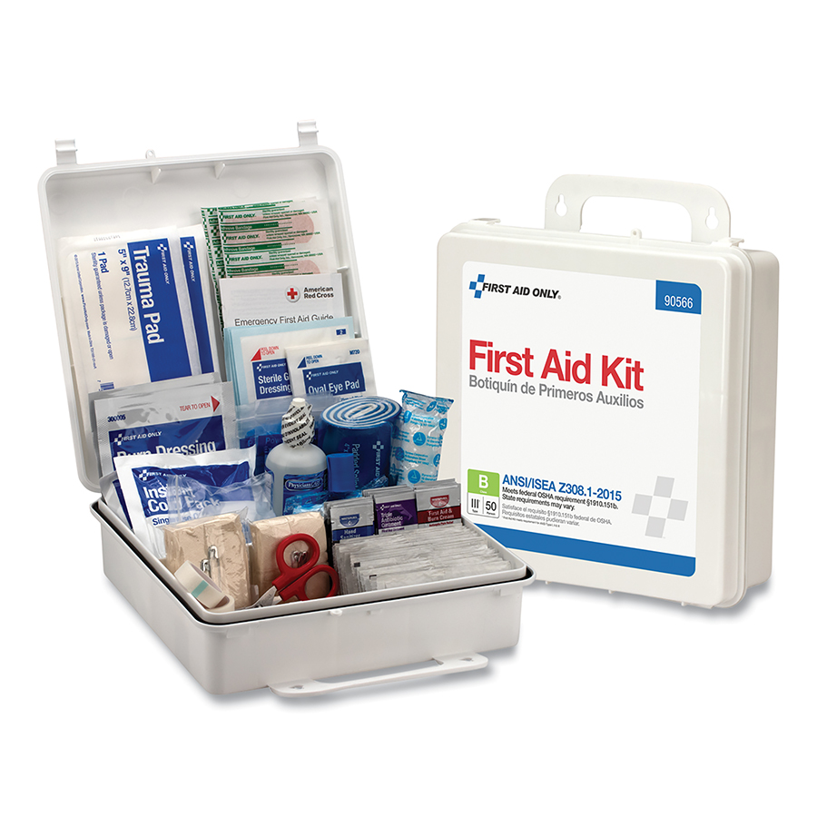 (image for) First Aid Only ANSI B Type III Weatherproof 50 Person Bulk First Aid Kit, Plastic