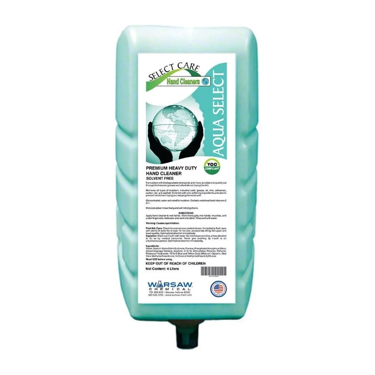 (image for) Aqua Select Premium Solvent Free Hand Cleaner, Case of 4 Liter