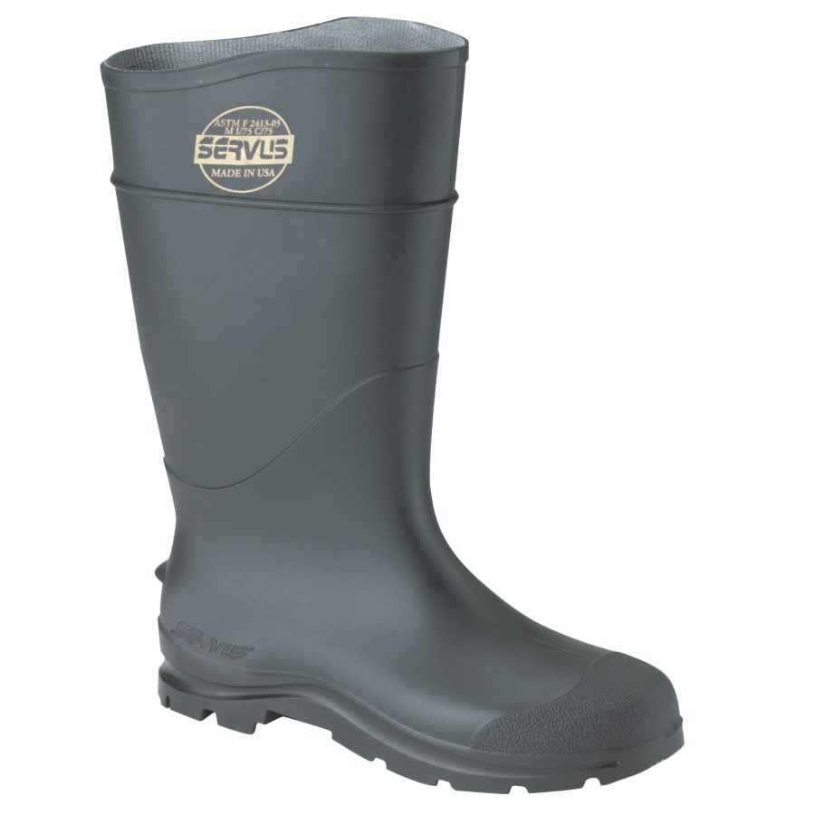 (image for) Servus CT Economy Knee Boots, Steel Toe, Size 6, 16 in H, PVC, Black