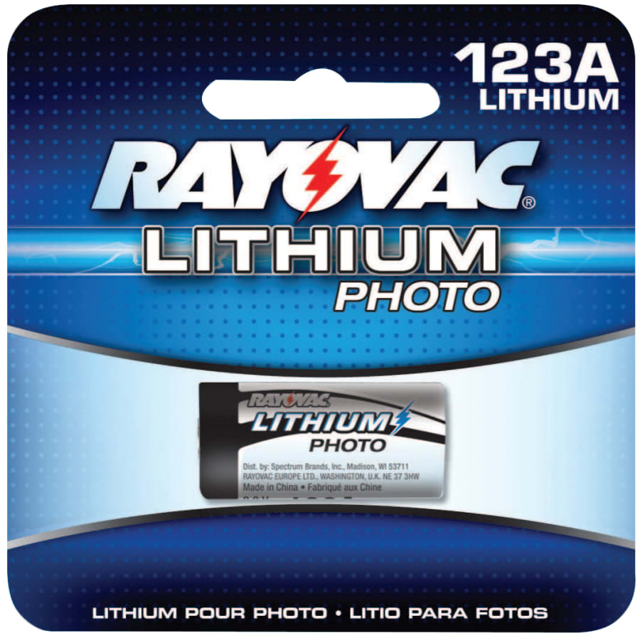 (image for) Rayovac Lithium Photo Battery, CR123A, 3 V, Pack of 2