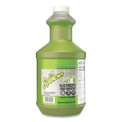 (image for) Sqwincher Liquid Concentrate, 64 oz, Bottle, Yields 5 gal, Lemon-Lime