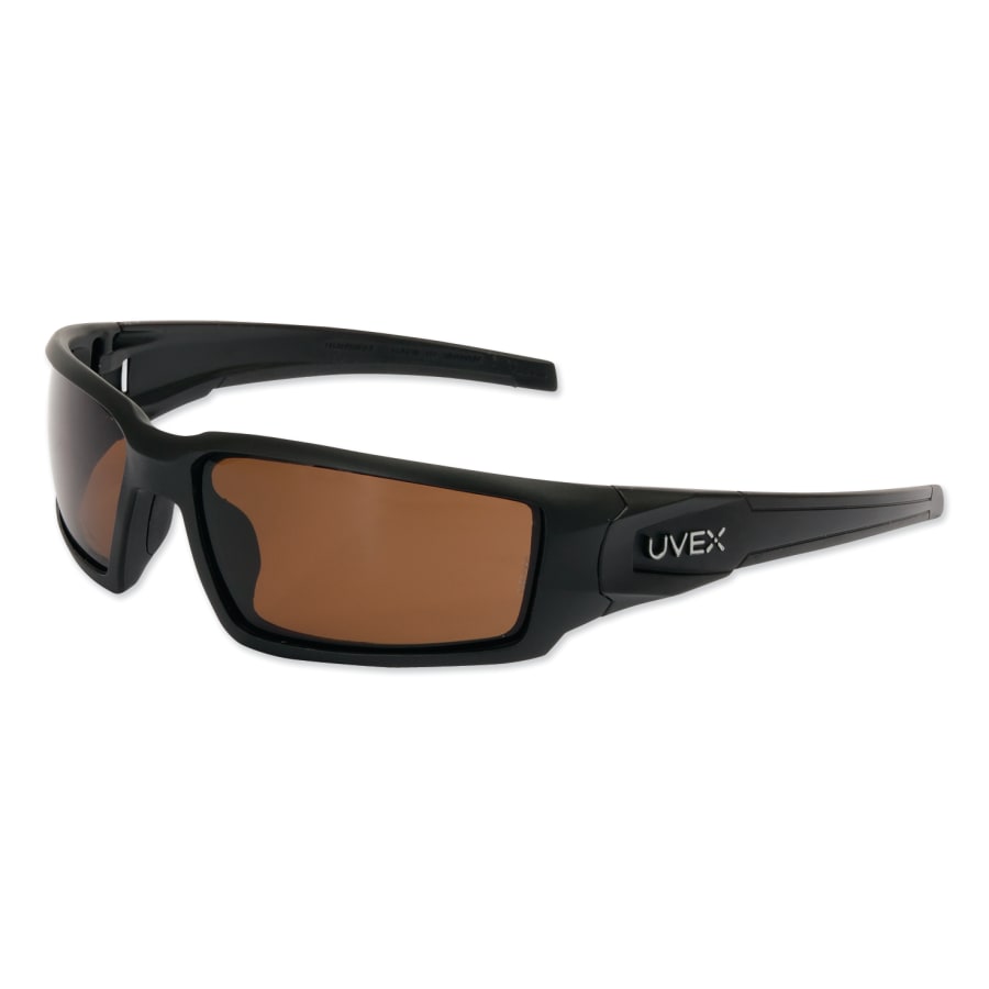 (image for) Hypershock Safety Eyewear, Espresso Polarized Polycarbonate Lens, Matte Black Polycarbonate Frame