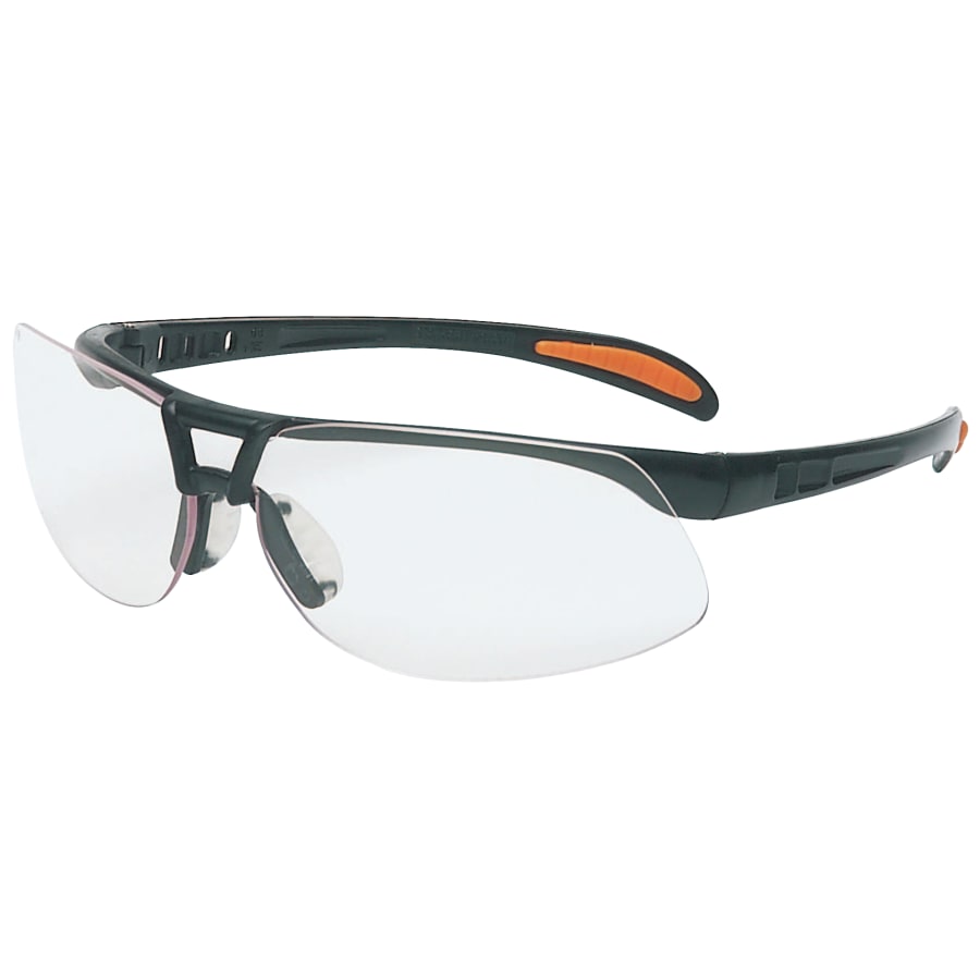 (image for) Honeywell Uvex Protege Eyewear, Clear Lens, HydroShield Anti-Fog, Black Frame
