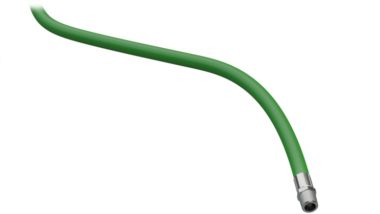(image for) Laffrety Hose, Green, 1/2" x 75', 1/2" MPT (One End)