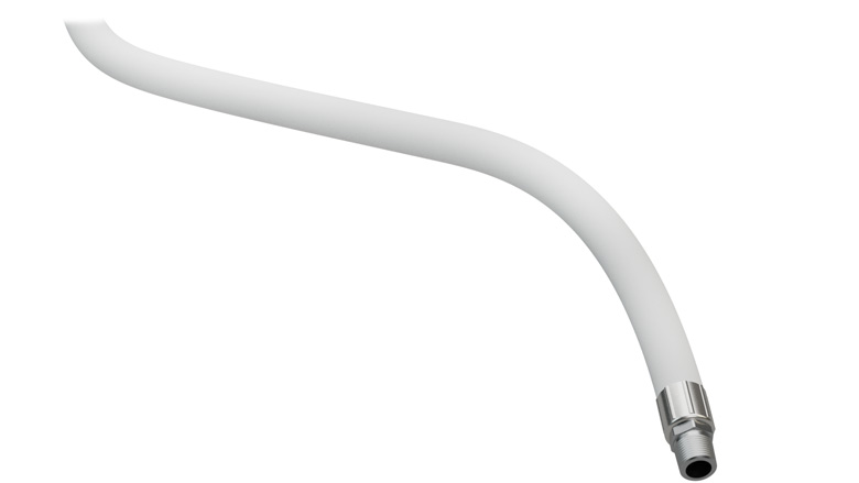 (image for) Laffrety Hose, White, 3/4" x 75', 1/2" MPT (One End)