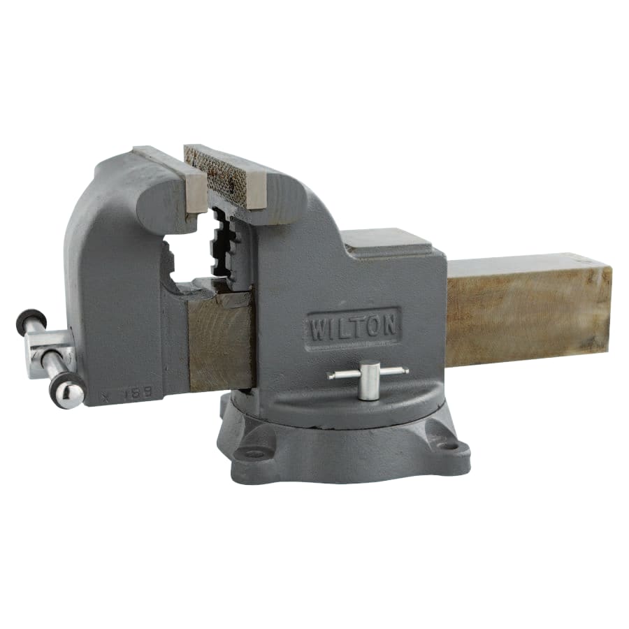(image for) Wilton Shop Bench Vise, 8 in Jaw Width, 4 in Throat Depth, Swivel Base