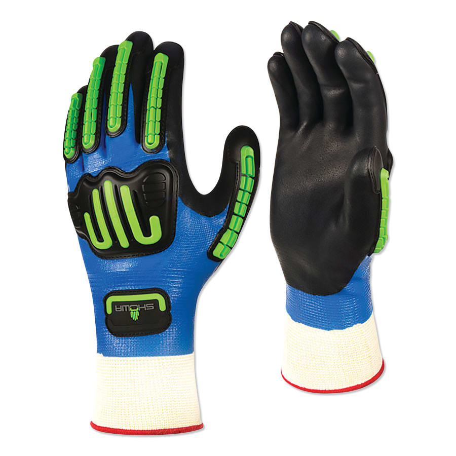 (image for) Showa 377-IP Impact Protection Nitrile/Nitrile Foam Coated Gloves, 10/XX-Large, Pack of 12