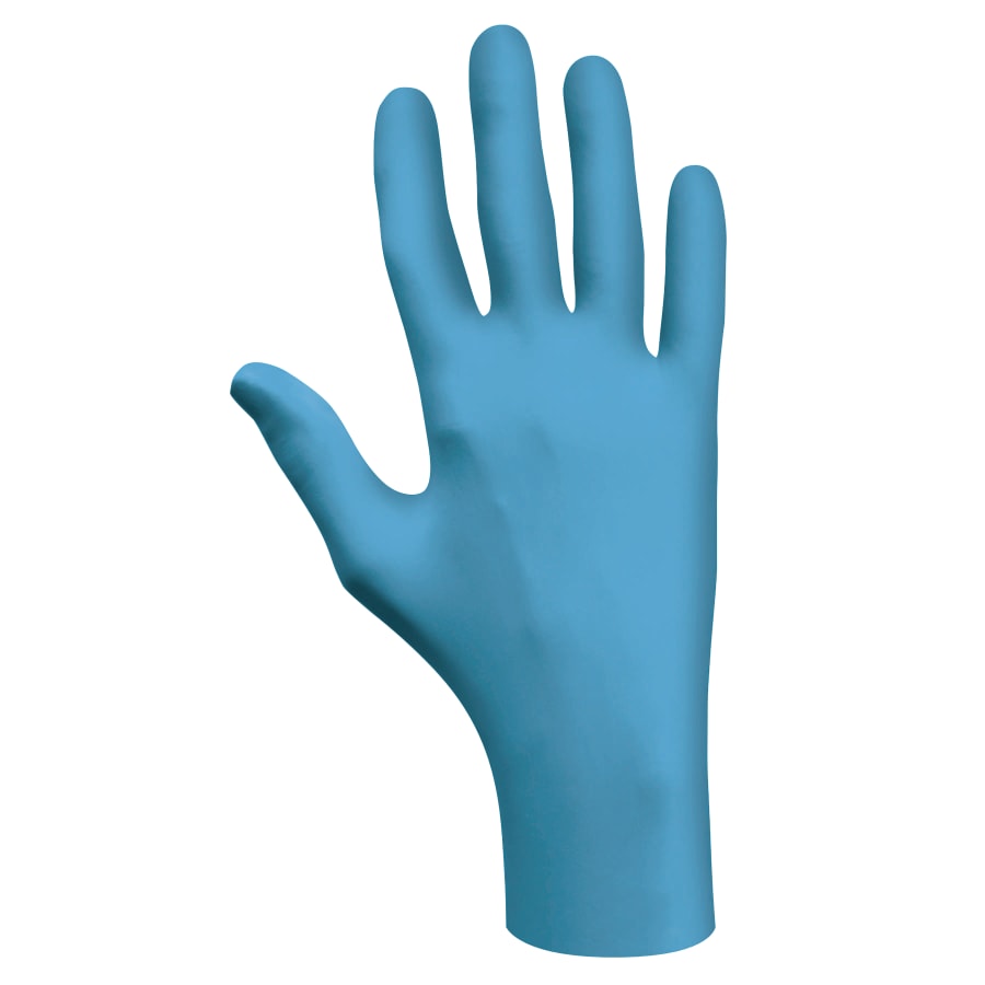(image for) Showa 7500 Series Nitrile Disposable Gloves, Rolled Cuff, Medium, Blue