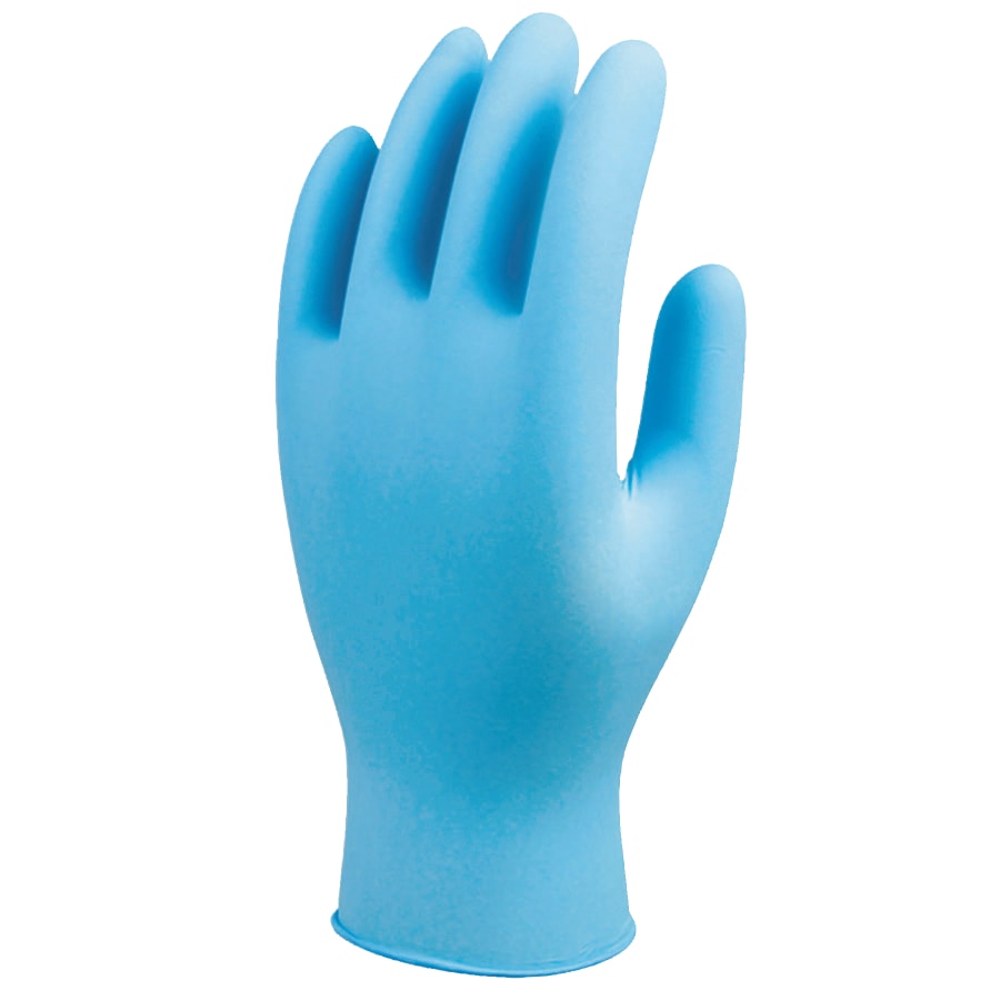 (image for) Showa 8005 Series Disposable Nitrile Gloves, Powder Free, 8 mil, Medium, Blue