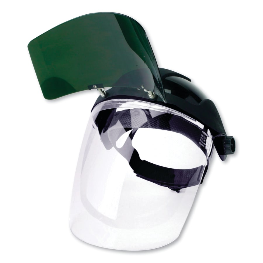 (image for) Sellstrom DP4 Series Multi-Purpose Faceshield, Flip-Up IR Window & Ratcheting Headgear, AF/Clear