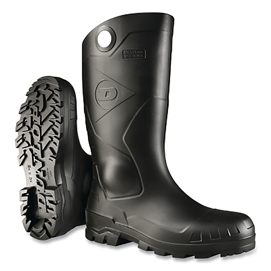 (image for) Dunlop Chesapeake Rubber Boots, Steel Toe, Unisex 6, 16 in Boot, PVC, Black