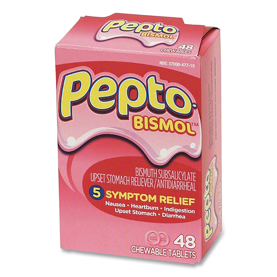 (image for) Pepto Caplet, Chewable Tablet, Unflavored