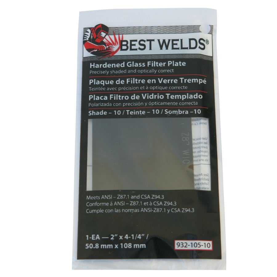 (image for) Best Welds Glass Filter Plate, Shade 11, 4-1/2 in x 5-1/4 in, Green