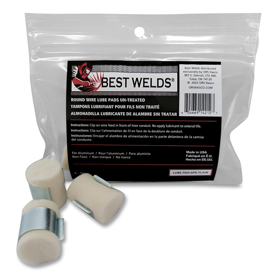 (image for) Best Welds Lube Pad, Plain, White, case of 60