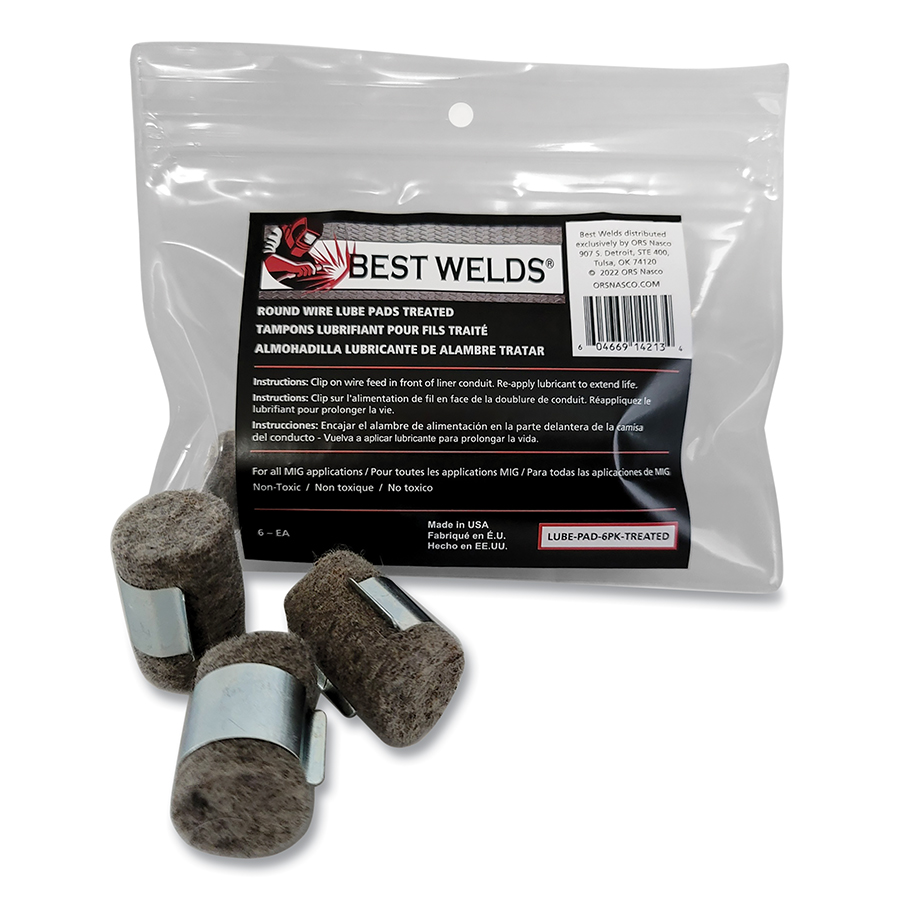 (image for) Best Welds Lube Pad, Treated, Silver, case of 60