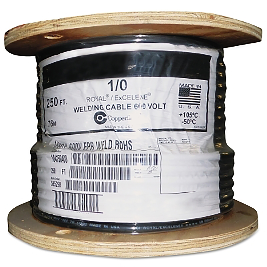 (image for) Best Welds Welding Cable, 1/0 AWG, 250 ft Reel, Black