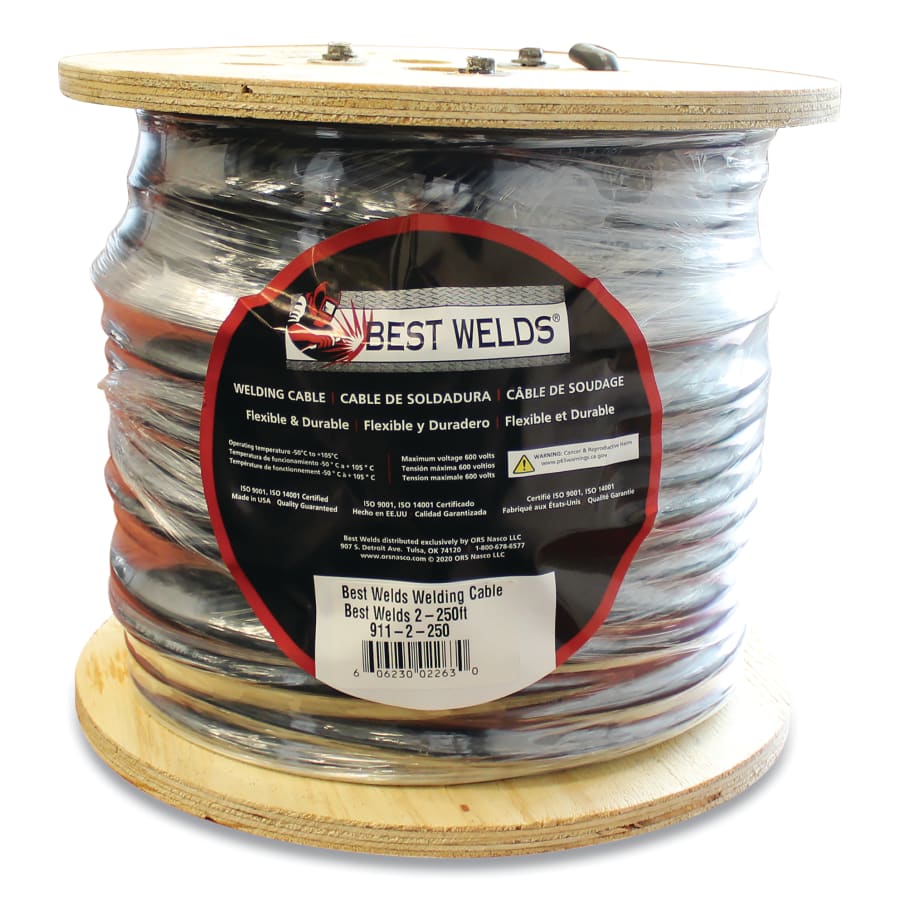 (image for) Best Welds Welding Cable, 2/0 AWG, 500 ft Reel, Black