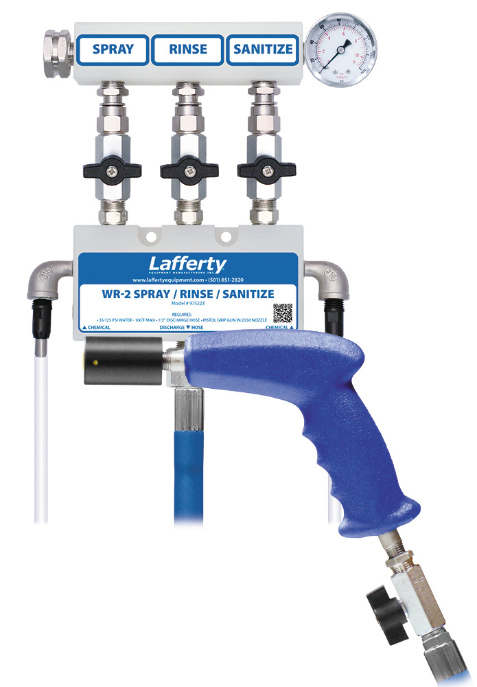 (image for) Lafferty WR-2 Spray / Rinse / Sanitize W/ Pistol Grip Gun
