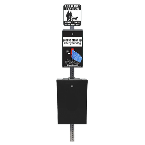 (image for) Ultimate Dog Waste Station, Tissue Style Tie Handle, Black