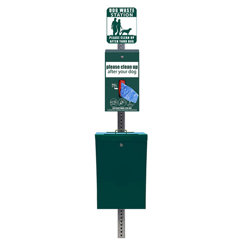 (image for) Ultimate Dog Waste Station, Tissue Style Tie Handle, Green