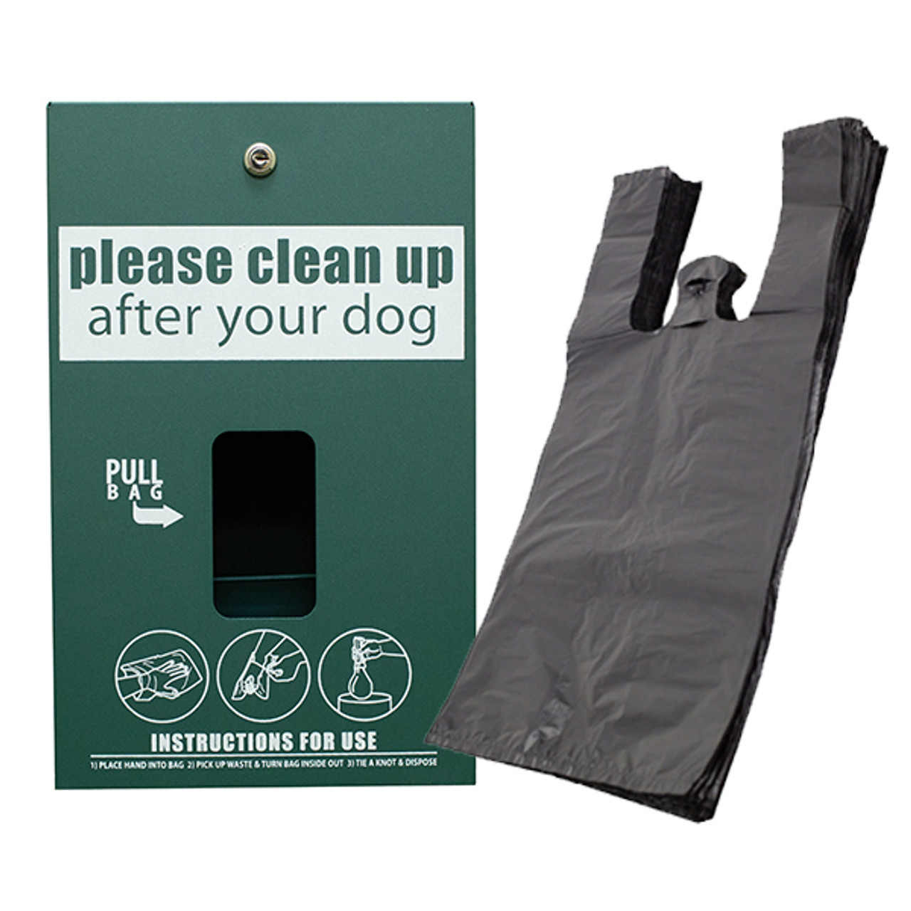 (image for) EZ-TIE Hanging Bag Dispenser, (Most Popular), Green