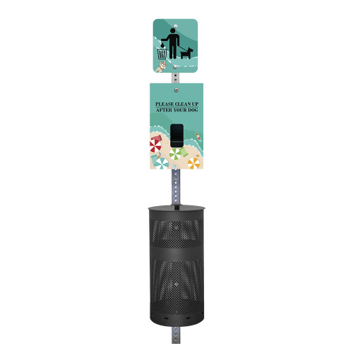 (image for) Beach Time Designer Dog Waste Full Station, MittN Header Bag, Black