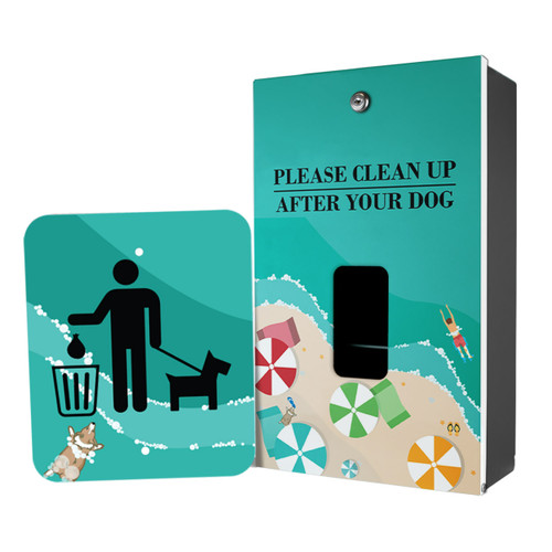 (image for) Beach Time Designer Dog Waste Starter Station, MittN Header Bag, Black