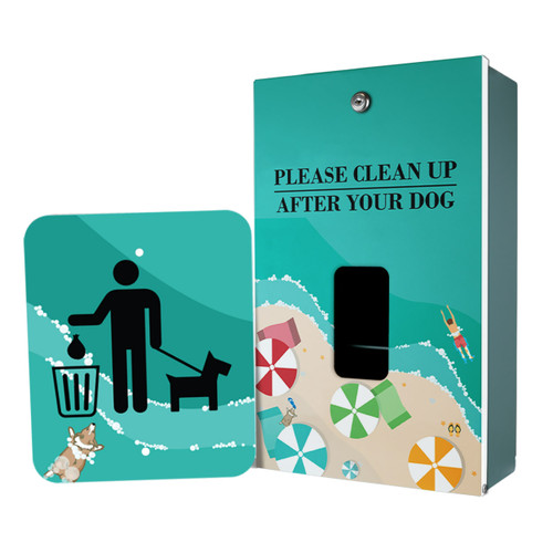 (image for) Beach Time Designer Dog Waste Starter Station, MittN Header Bag, Green