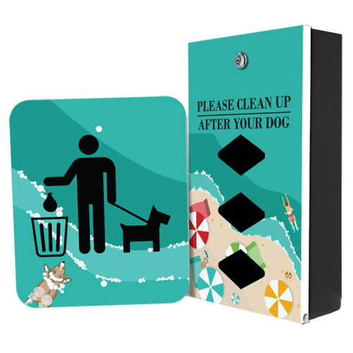 (image for) Beach Time Designer Dog Waste Starter Station, Roll Bag, Black