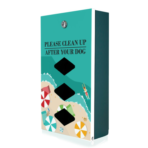 (image for) Beach Time Designer Dog Waste Station, Dispenser Only, Roll Bag, Green