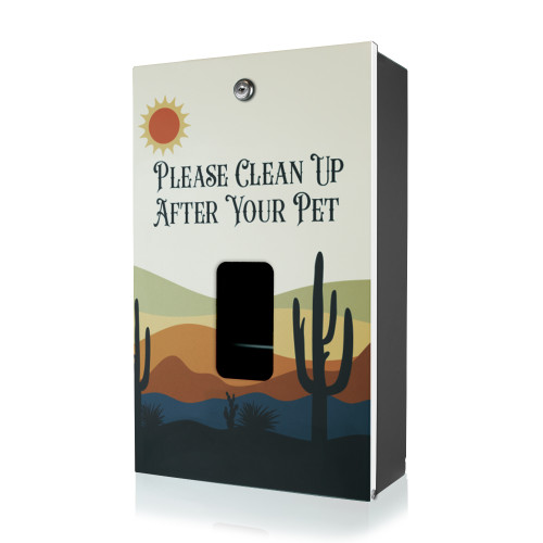 (image for) Desert Landscape Designer Dog Waste Station, Dispenser Only, MittN Header Bag, Black
