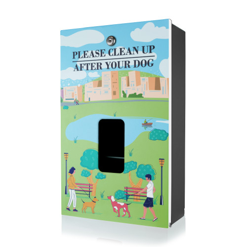 (image for) Dog Park Walk Designer Dog Waste Station, Dispenser Only, MittN Header Bag, Black