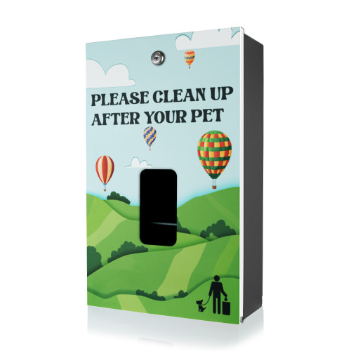 (image for) Hot Air Balloon Designer Dog Waste Station, Dispenser Only, MittN Header Bag, Black