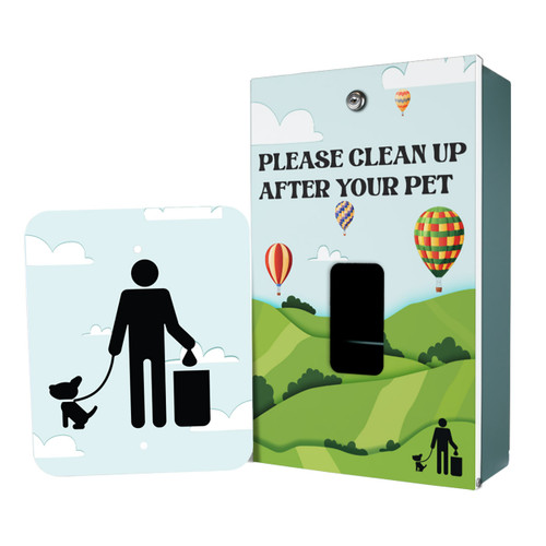 (image for) Hot Air Balloon Designer Dog Waste Starter Station, MittN Header Bag, Green