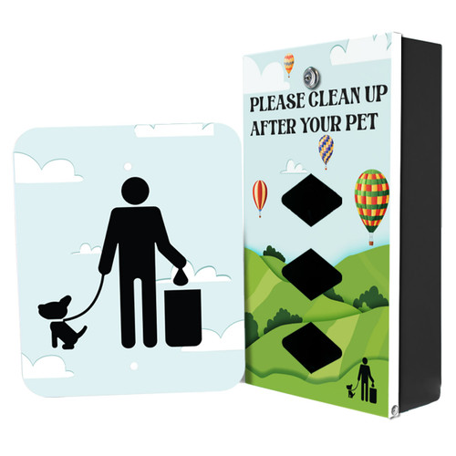 (image for) Hot Air Balloon Designer Dog Waste Starter Station, Roll Bag, Black
