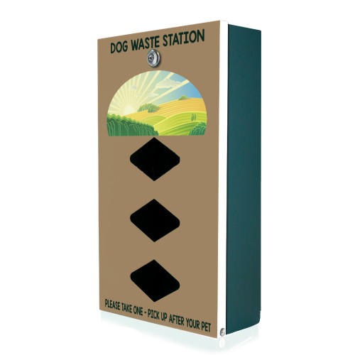 (image for) Views Designer Dog Waste Station, Dispenser Only, Roll Bag, Green