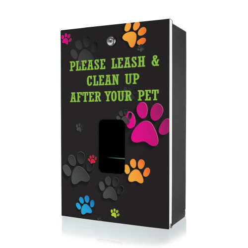 (image for) Colorful Paws Designer Dog Waste Station, Dispenser Only, MittN Header Bag, Black