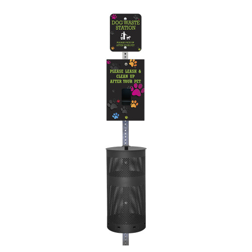 (image for) Colorful Paws Designer Dog Waste Full Station, MittN Header Bag, Black