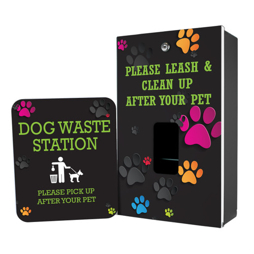(image for) Colorful Paws Designer Dog Waste Starter Station, MittN Header Bag, Black