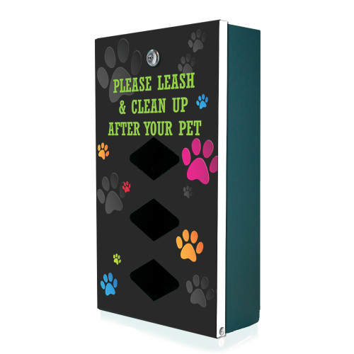 (image for) Colorful Paws Designer Dog Waste Station, Dispenser Only, Roll Bag, Green