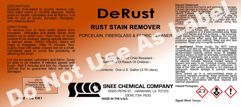 (image for) DeRust Rust Stain Remover - 5 gal Pail