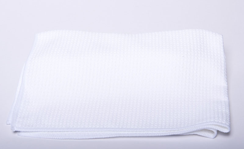 (image for) White Microfiber Waffle Weave Towels, 16x24, case of 40